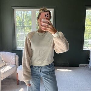 Gilly Hicks/Hollister Cream Sherpa Sweatshirt